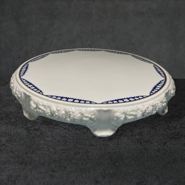 Rosenthal Group Footed Cake Plate White Blue Garland Classic Rose