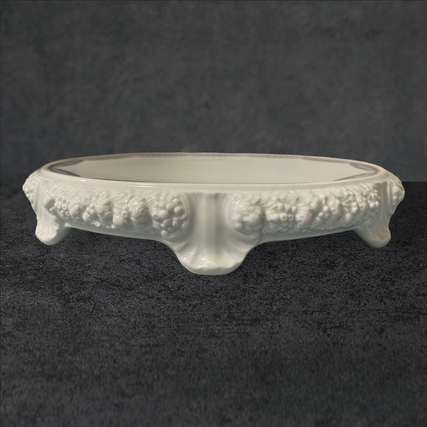 Rosenthal Group Footed Cake Plate White Blue Garland Classic Rose