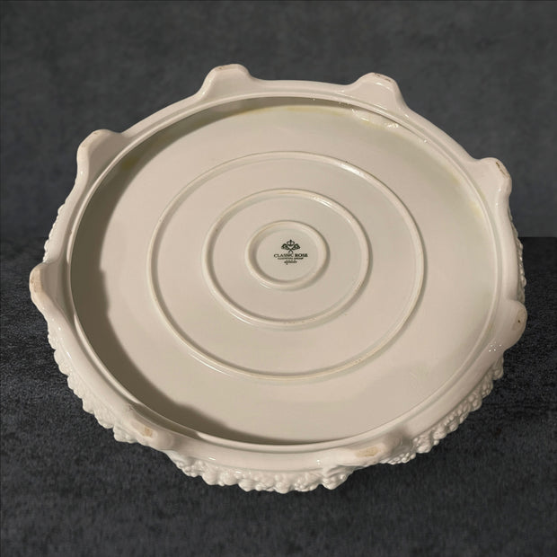 Rosenthal Group Footed Cake Plate White Blue Garland Classic Rose