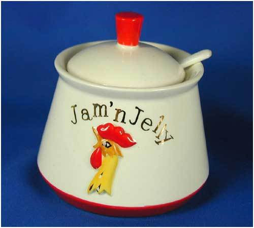 Holt Howard Jam N Jelly Jar Ca 1962 rooster