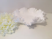Fenton Vintage Milk Glass Silvercrest Bowl Large 11 1/4 dia