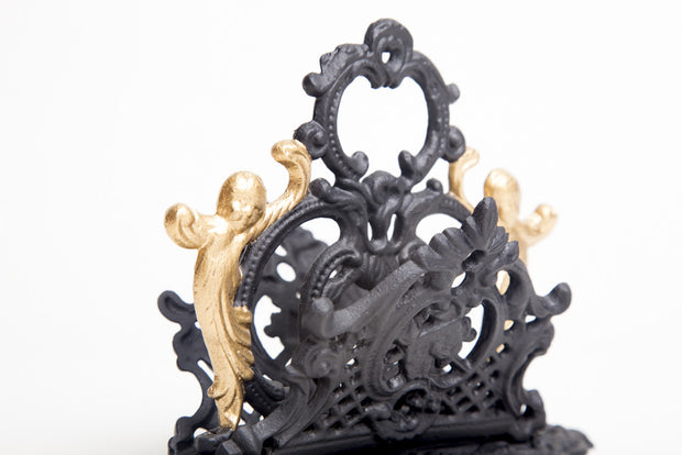 Ornate Antique Cast Iron Letter/Mail Holder