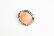 Antique Victorian Cameo Brooch, Silver Plate. Genuine 1890s