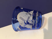 Hazel Atlas 1930s Depression Glass Cobalt Blue Windmill Ice Bucket Small Antique