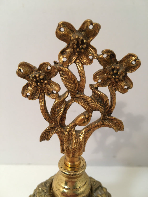 Vintage Ormolu High Quality Filigree/Brass Perfume Bottle