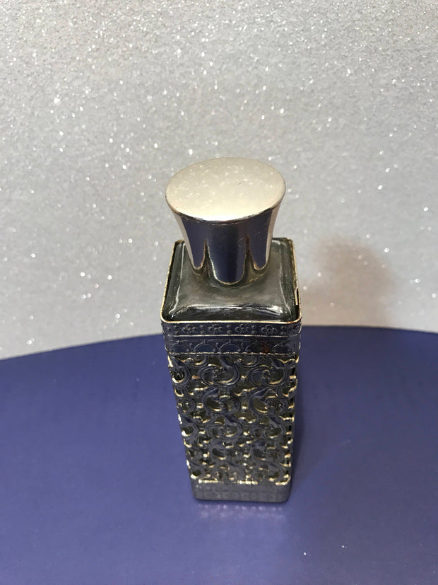 Vintage Filigree Vanity Dresser Perfume Bottle Retro