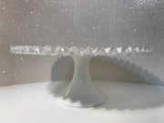 Fenton Vintage Pedestal Cake Stand/Plate Silvercrest Cottage Chic MidCentury Item#011118