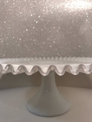 Fenton Vintage Pedestal Cake Stand/Plate Silvercrest Cottage Chic MidCentury Item#011118