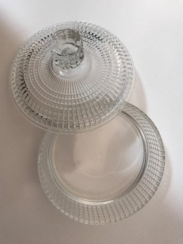 Vintage Candy Trinket Powder Glass Box