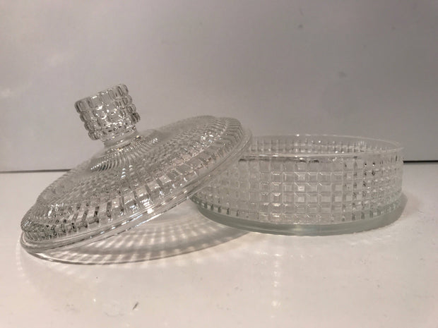 Vintage Candy Trinket Powder Glass Box