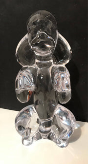 Art de Crystal Made in France French Poodle Large  8 inch Figure  Vintage 1950s