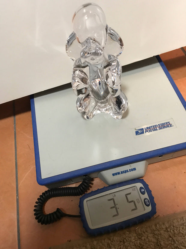 Art de Crystal Made in France French Poodle Large  8 inch Figure  Vintage 1950s