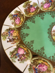 Vintage Schaller Bavaria Porcelain Fragonard Love Story 17”Platter ON SALE