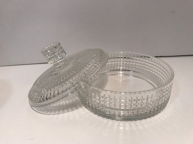 Vintage Candy Trinket Powder Glass Box