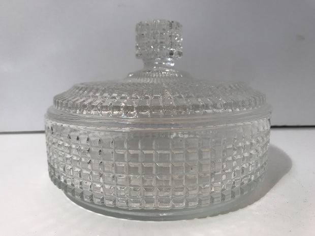 Vintage Candy Trinket Powder Glass Box