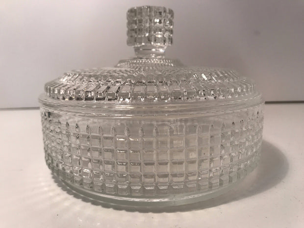 Vintage Candy Trinket Powder Glass Box