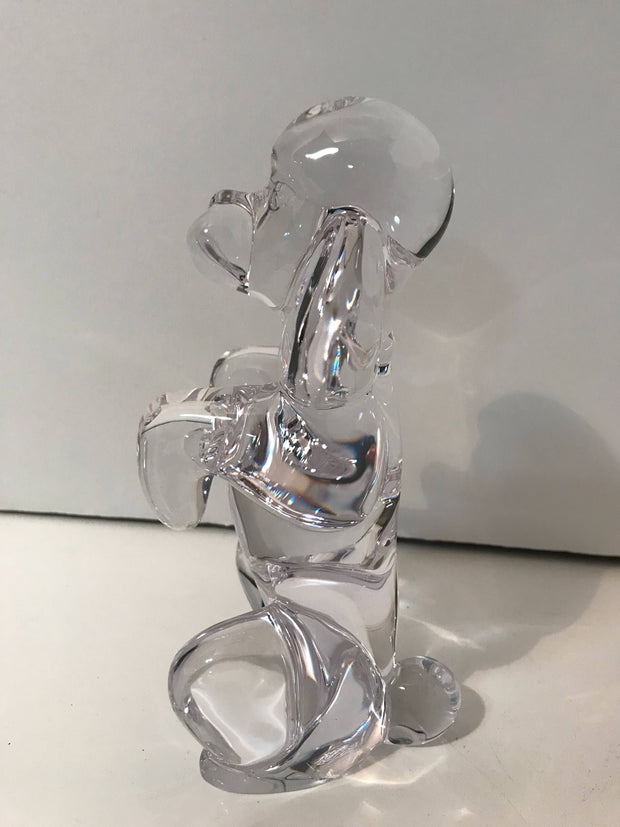 Art de Crystal Made in France French Poodle Large  8 inch Figure  Vintage 1950s