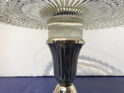 Nickel Silver & Crystal Cake Stand by Dughin Halloware