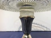 Nickel Silver & Crystal Cake Stand by Dughin Halloware