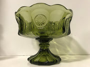 Olive Green  Fostoria Vintage coin Compote/Bowl