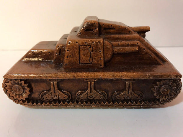 WWII SYROCO WOOD Army Tank Figure 1940s Vintage Rare Vintage