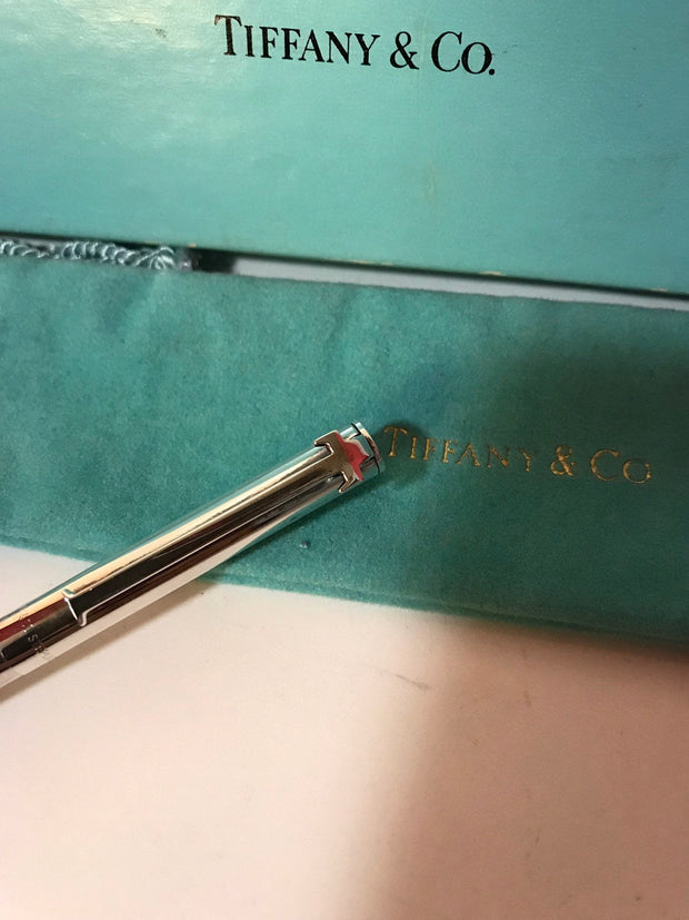 Vintage Tiffany & Co Sterling Silver T Clip Ball Point Pen Like New