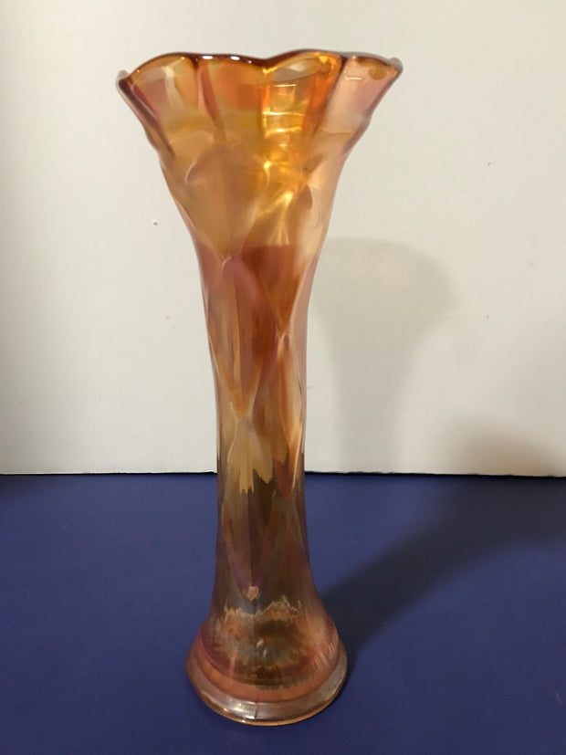 Marigold Carnival Glass Vase Northwood Antique