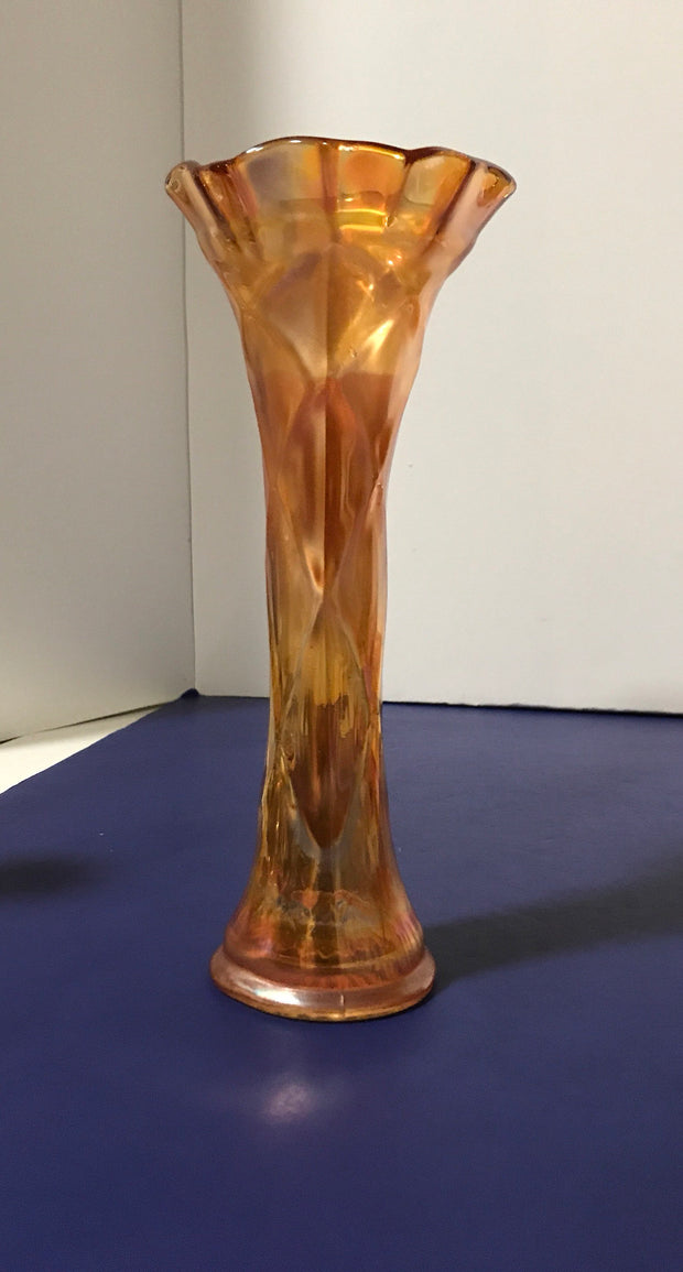 Marigold Carnival Glass Vase Northwood Antique
