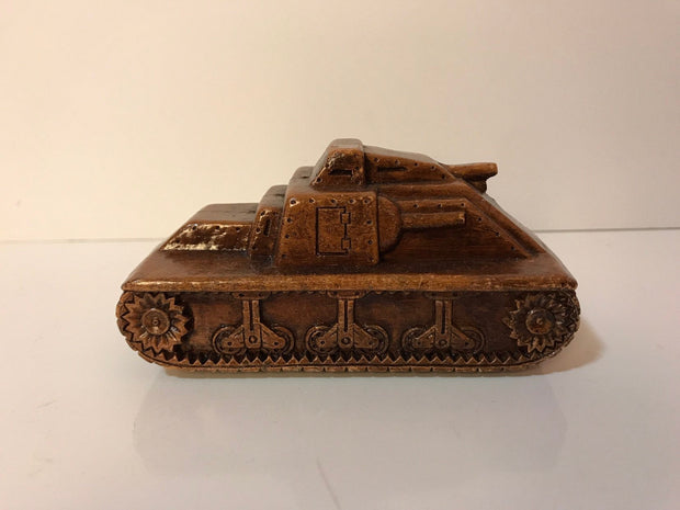 WWII SYROCO WOOD Army Tank Figure 1940s Vintage Rare Vintage