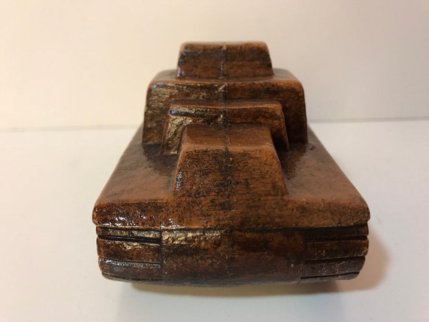 WWII SYROCO WOOD Army Tank Figure 1940s Vintage Rare Vintage