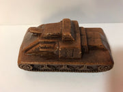 WWII SYROCO WOOD Army Tank Figure 1940s Vintage Rare Vintage