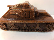 WWII SYROCO WOOD Army Tank Figure 1940s Vintage Rare Vintage