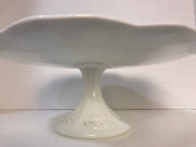 Vintage White Milk Glass Cake Stand Original 1950s Cottage Chic Wedding Home Decor  Indiana Glass Co Colony Harvest #4248