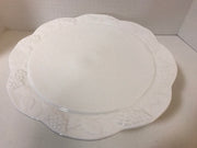 Vintage White Milk Glass Cake Stand Original 1950s Cottage Chic Wedding Home Decor  Indiana Glass Co Colony Harvest #4248