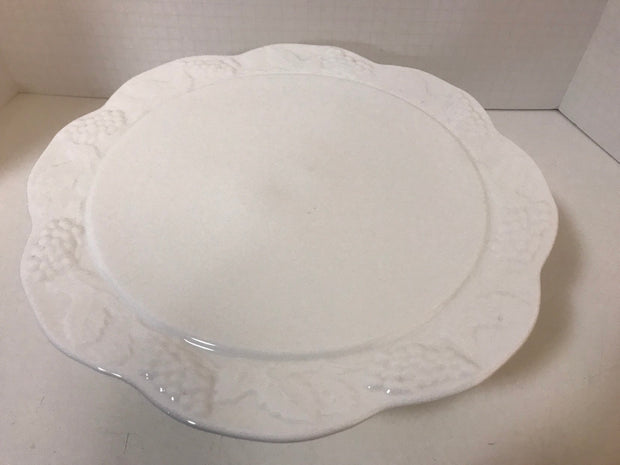 Vintage White Milk Glass Cake Stand Original 1950s Cottage Chic Wedding Home Decor  Indiana Glass Co Colony Harvest #4248