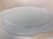 Vintage White Milk Glass Cake Stand Original 1950s Cottage Chic Wedding Home Decor  Indiana Glass Co Colony Harvest #4248