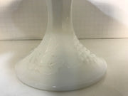 Vintage White Milk Glass Cake Stand Original 1950s Cottage Chic Wedding Home Decor  Indiana Glass Co Colony Harvest #4248