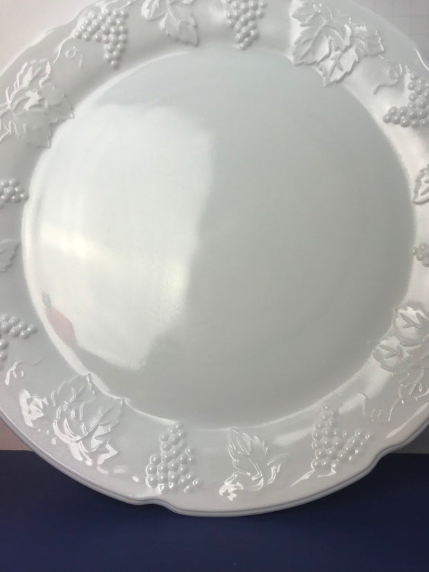 Vintage Indiana Glass Colony Collection Harvest Platter White Milk Glass