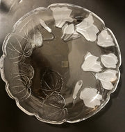 Fifth Avenue Crystal Japan Vintage Large Round Platter Leaf and Tulip Motif