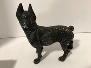 Cast Iron Boston Terrier Antique Large Hubley Original Figurine Doorstop or Fireside piece