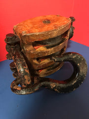 Antique Authentic Maritime Nautical Pulley Nautical 1920s-1940s