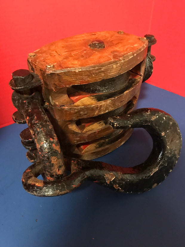 Antique Authentic Maritime Nautical Pulley Nautical 1920s-1940s
