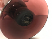 Vintage Amethyst Purple Vase Large Ruffle Art Glass Hand Blown