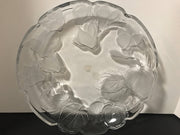 Fifth Avenue Crystal Japan Vintage Large Round Platter Leaf and Tulip Motif