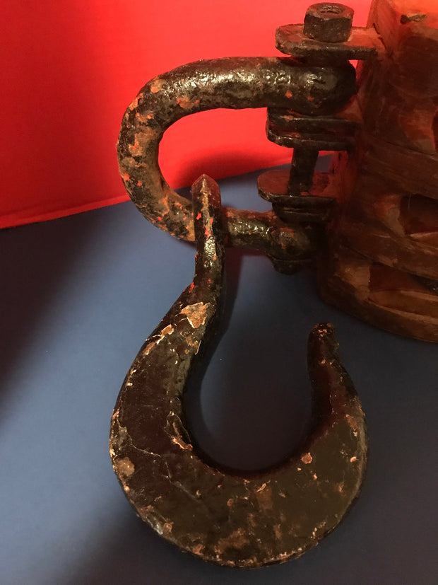 Antique Authentic Maritime Nautical Pulley Nautical 1920s-1940s