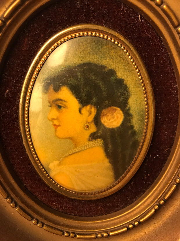 Ornate Framed Lady Portrait Victorian French design by Cameo Creations SET OF 3