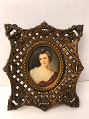 Ornate Framed Lady Portrait Victorian French design by Cameo Creations SET OF 3