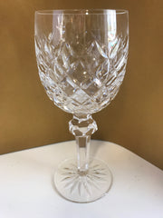 Crystal Wine Goblet by Waterford  Made in Ireland Hand Blown Glass Powerscourt Pattern Luxury Stemware