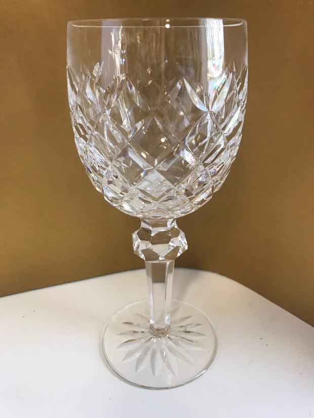 Crystal Wine Goblet by Waterford  Made in Ireland Hand Blown Glass Powerscourt Pattern Luxury Stemware