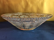 Vintage Decorative Clear Hobnail Bowl and Platter 2 pc Set Fancy Mid Century Design